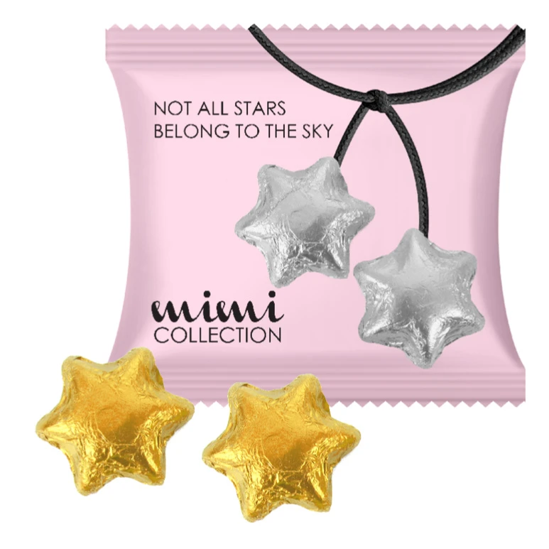 Busta con stelle di cioccolato